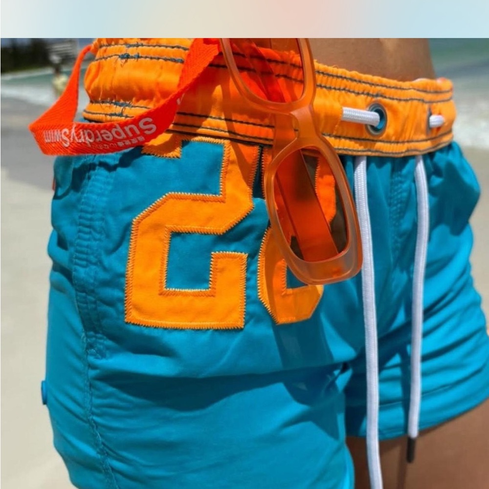 Superdry Men’s Aqua & Orange Swim Shorts